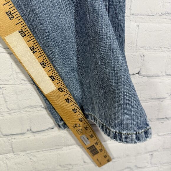 VTG 90’s Lee Dungarees Jeans Men Size 34 Relaxed Boot Cut Blue Denim Baggy Loose - Picture 13 of 15